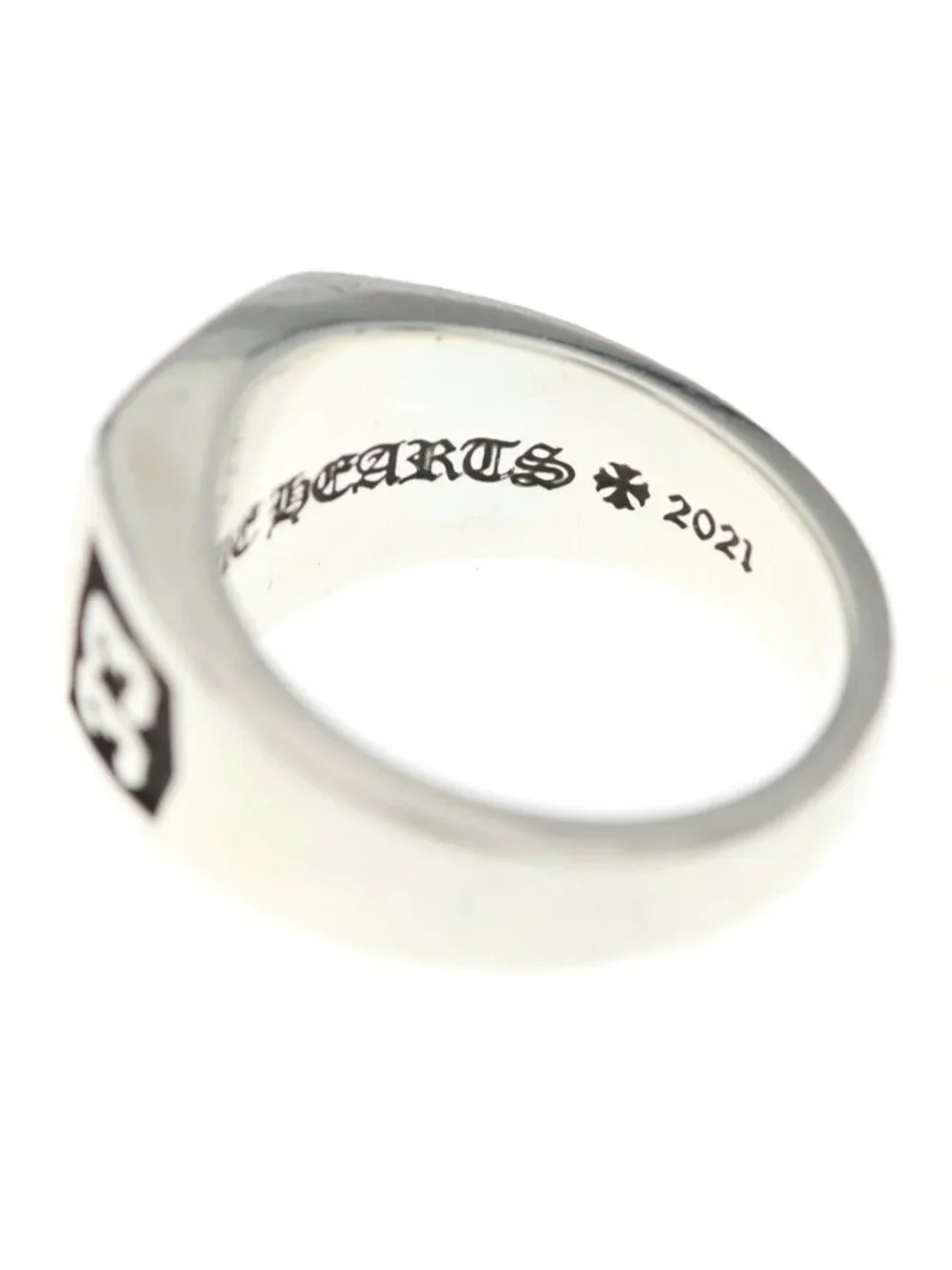 Chrome Hearts SM Champion Small Ring Pave Diamond Silver